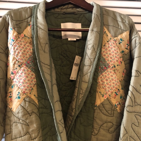 Anthropologie Quilted patchwork Kimono coat jacket - Picture 3 of 16